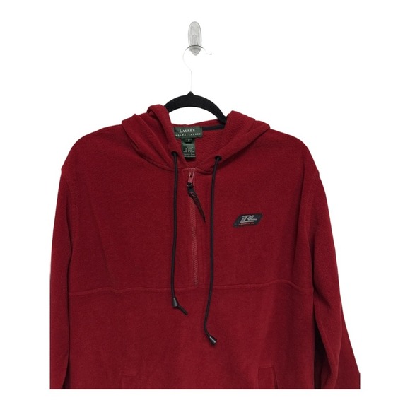 Lauren Ralph Lauren Vintage Red Hooded Pullover Sweatshirt Women's Size Small - Picture 2 of 6